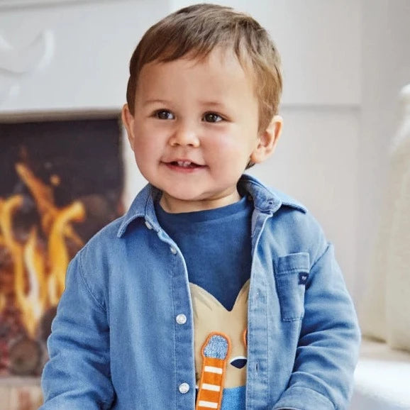 CAMISA DE MEZCLILLA NINO BEBE DE 9 A 36M