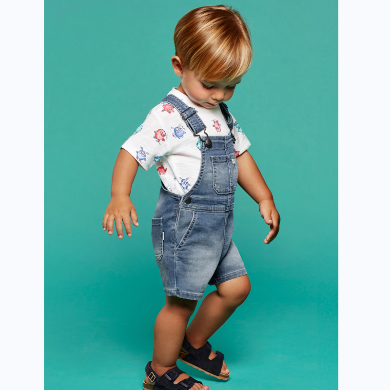 PETO CORTO MEZCLILLA NINO BEBE DE 6M 3 ANOS KOKOLETTY MODA INFANTIL