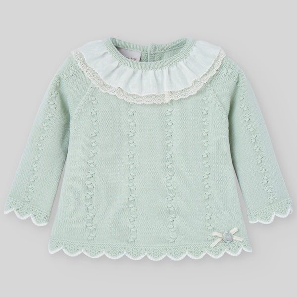 CONJUNTO LANA VERDE PALO"MININO" NIÑA BEBE