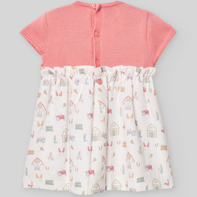 VESTIDO PUNTO TELA "GRANJA" DE 6M-3 AÑOS