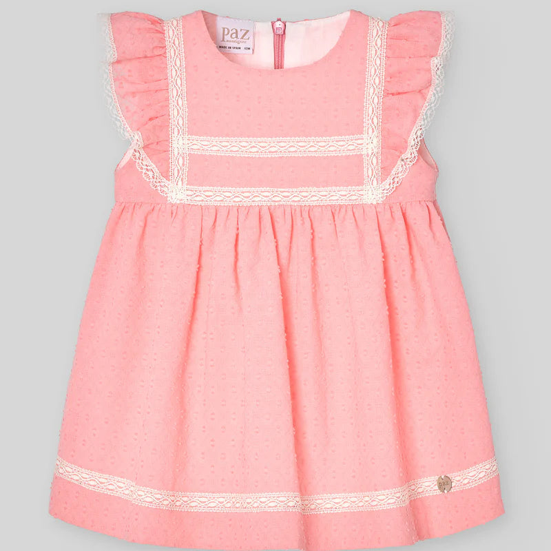 VESTIDO ROSA CHICLE NIÑA DE 12M-3 AÑOS CEREMONIA