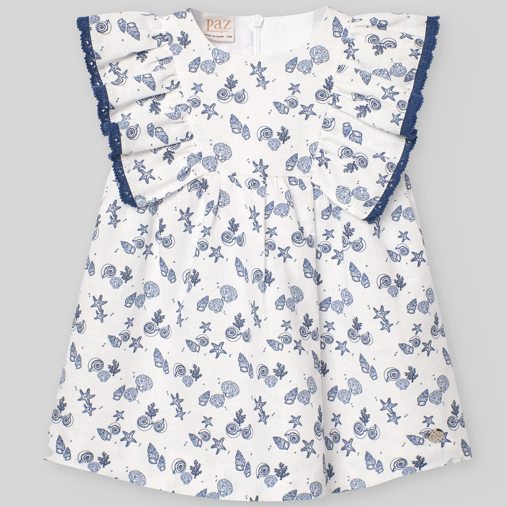 VESTIDO ESTAMPADO CARACOLES "RIAS" NIÑA DE 6M-6 AÑOS