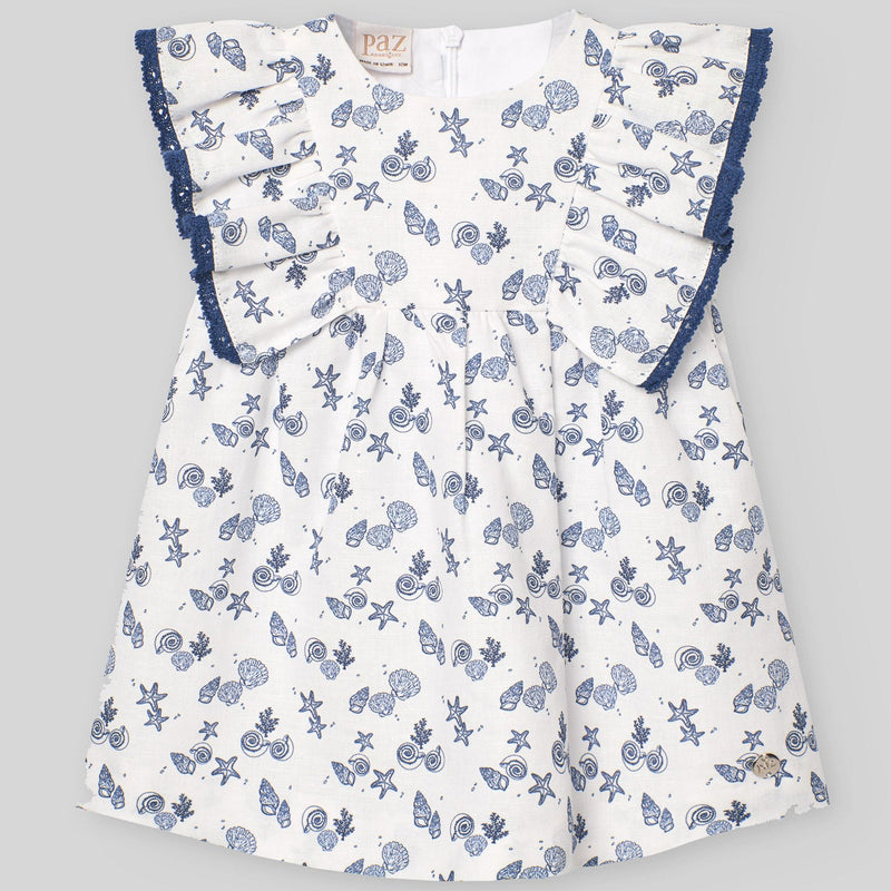 VESTIDO ESTAMPADO CARACOLES "RIAS" NIÑA DE 6M-6 AÑOS