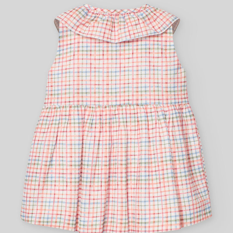 VESTIDO CUADROS " GRANJA" NIÑA DE 12M-6 AÑOS