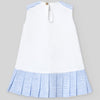 VESTIDO COMBINADO PLISADO RAYAS AZUL LINO “DORNA” NIÑA DE 2-6 AÑOS