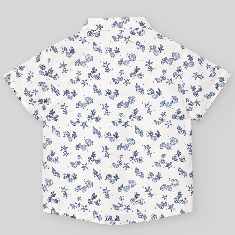 CONJUNTO CAMISA CARACOLES “RIAS” NIÑO BEBE de 12m-24M