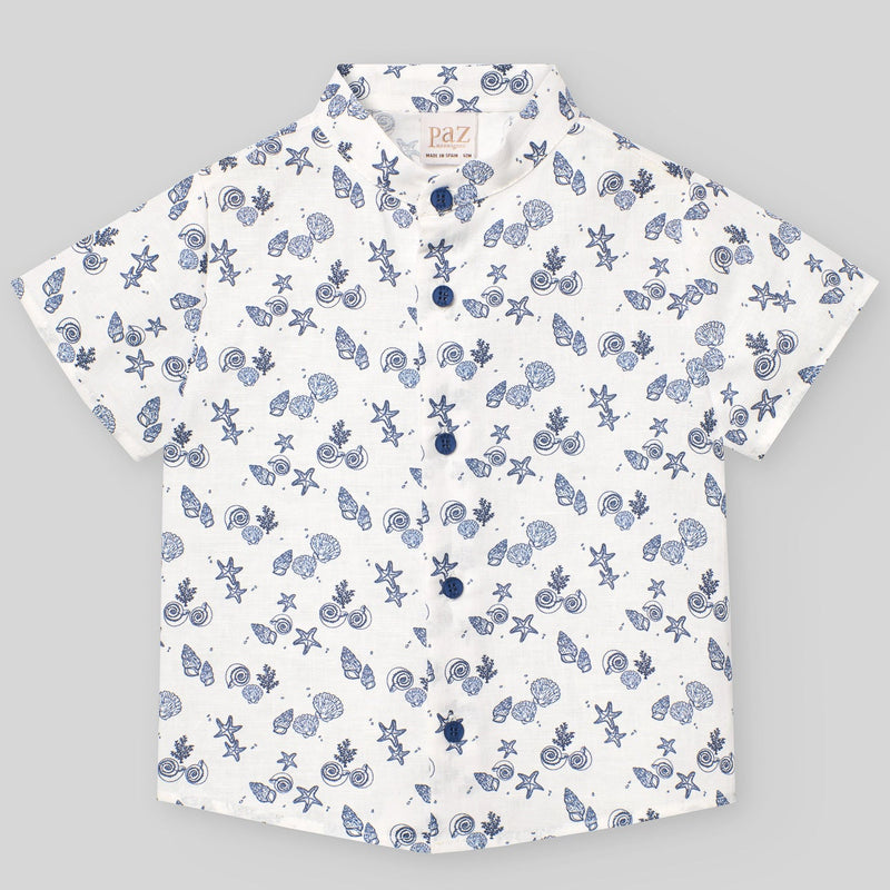 CONJUNTO CAMISA CARACOLES “RIAS” NIÑO BEBE de 12m-24M