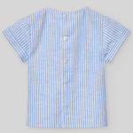 CONJUNTO BLUSA RAYAS M/C CON BERMUDA BLANCA “DORNA” NIÑO DE 12M-4 AÑOS