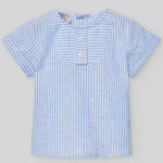 CONJUNTO BLUSA RAYAS M/C CON BERMUDA BLANCA “DORNA” NIÑO DE 12M-4 AÑOS
