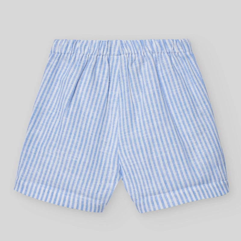 CONJUNTO POLO DETALLES RAYAS CON BERMUDA LINO “DORNA” NIÑO DE 3M-2 AÑOS