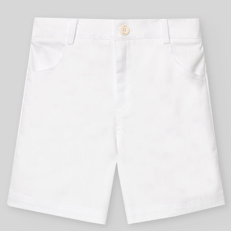 CONJUNTO BLUSA RAYAS M/C CON BERMUDA BLANCA “DORNA” NIÑO DE 12M-4 AÑOS