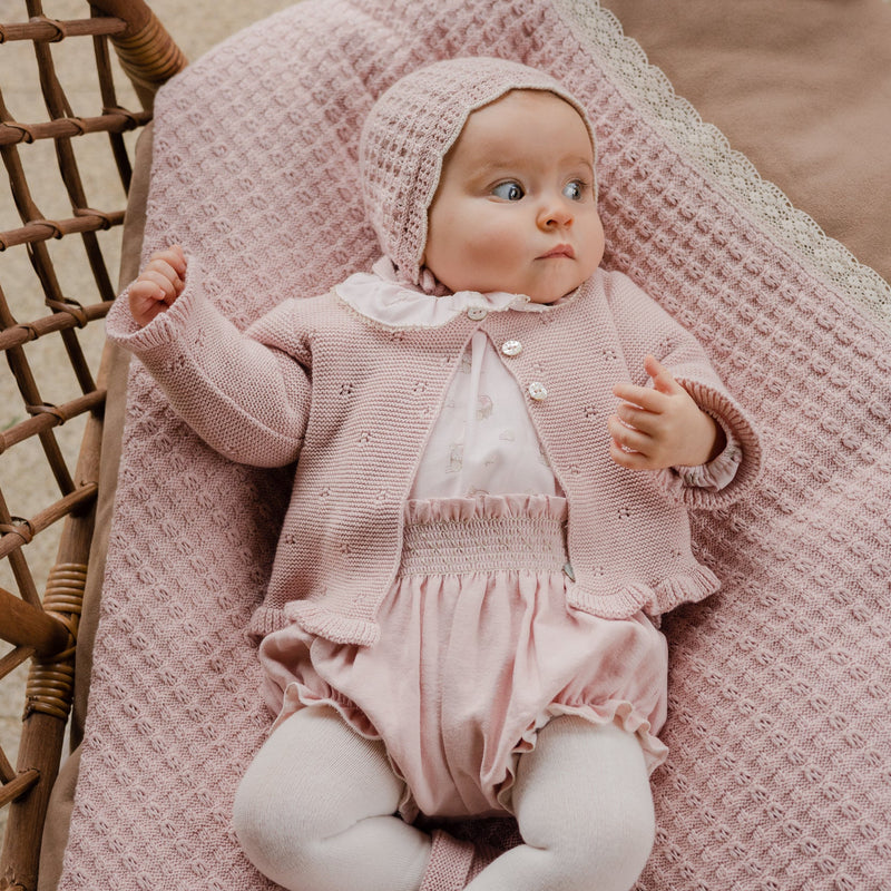 CONJUNTO BLUSA CON PANTALON CORTO "PASCUA "NIÑA BEBE