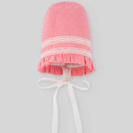 GORRO ALGODON CON PUNTILLA ROSA CHICLE