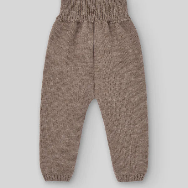 CONJUNTO CONEJO LANA MARRON "POMPON" UNISEX