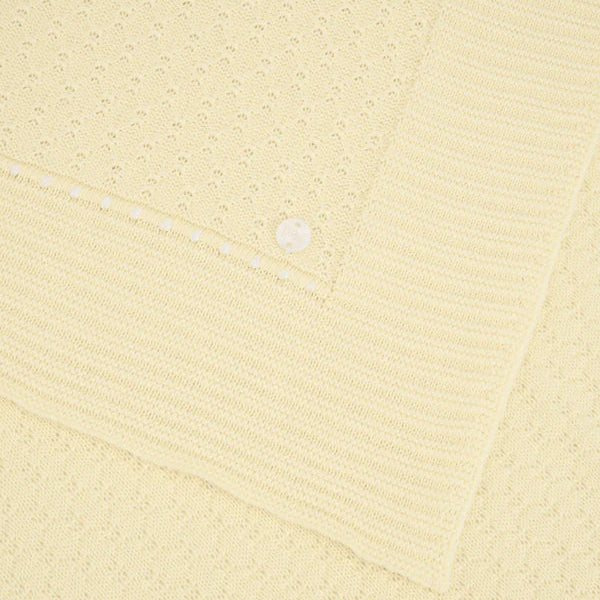 MANTA PUNTO "ALBOR" AMARILLA - KOKOLETTY MODA INFANTIL 