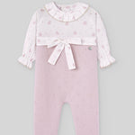 BOMBACHO LARGO PUNTO TELA "ERIZOS" ROSA NIÑA BEBE DE 1-9M