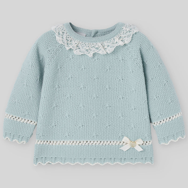 CONJUNTO PUNTO VERDE TIZA NIÑA BEBE "SEMILLA"