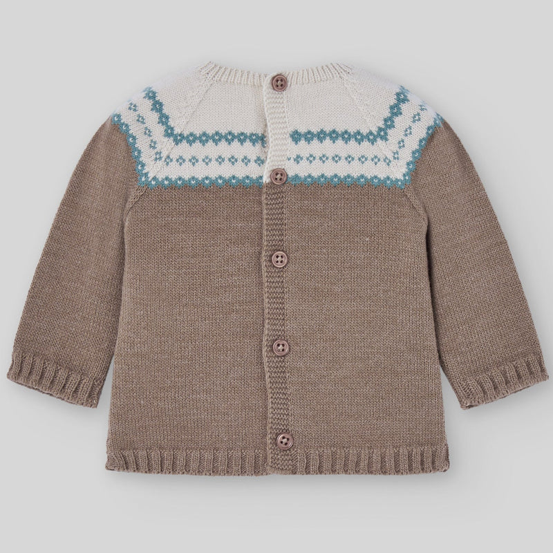 CONJUNTO CONEJO LANA MARRON "POMPON" UNISEX