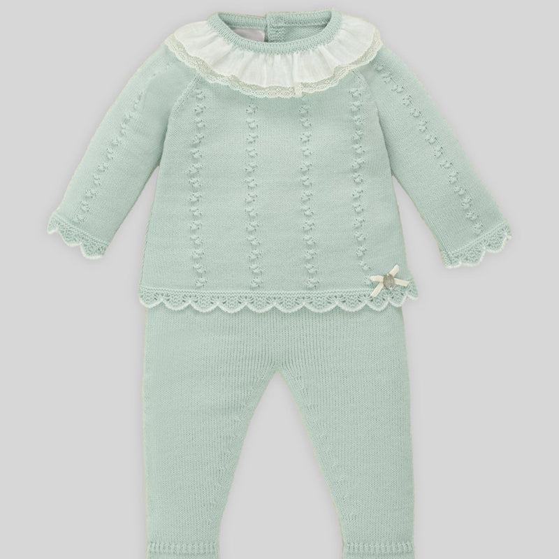 CONJUNTO LANA VERDE PALO"MININO" NIÑA BEBE