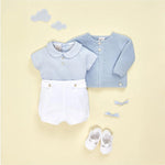 SUETER LARGO NIÑO BEBE AZUL CIELO "ESENCIAL"DE 3M-24M