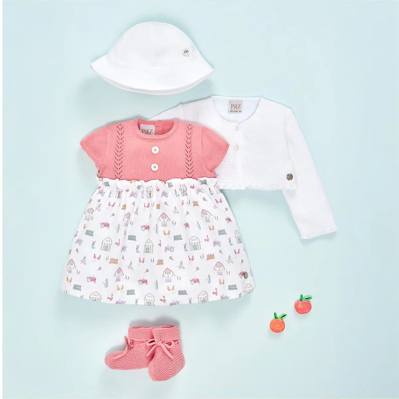 VESTIDO PUNTO TELA "GRANJA" DE 6M-3 AÑOS