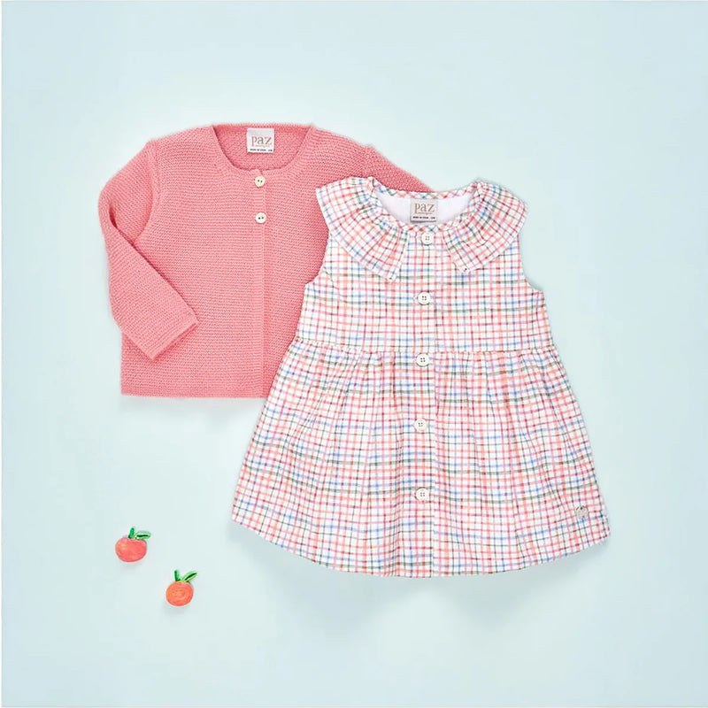 VESTIDO CUADROS " GRANJA" NIÑA DE 12M-6 AÑOS