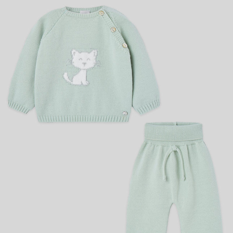 CONJUNTO VERDE AGUA LANA "MININO"