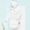CONJUNTO SUETER CON CUBREPAÑAL PLUMETY "LINO" NIÑA BEBE DE 3M-12M