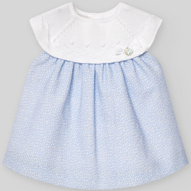 VESTIDO PUNTO TELA CIELO "VENTO" NIÑA BEBE3M-12M