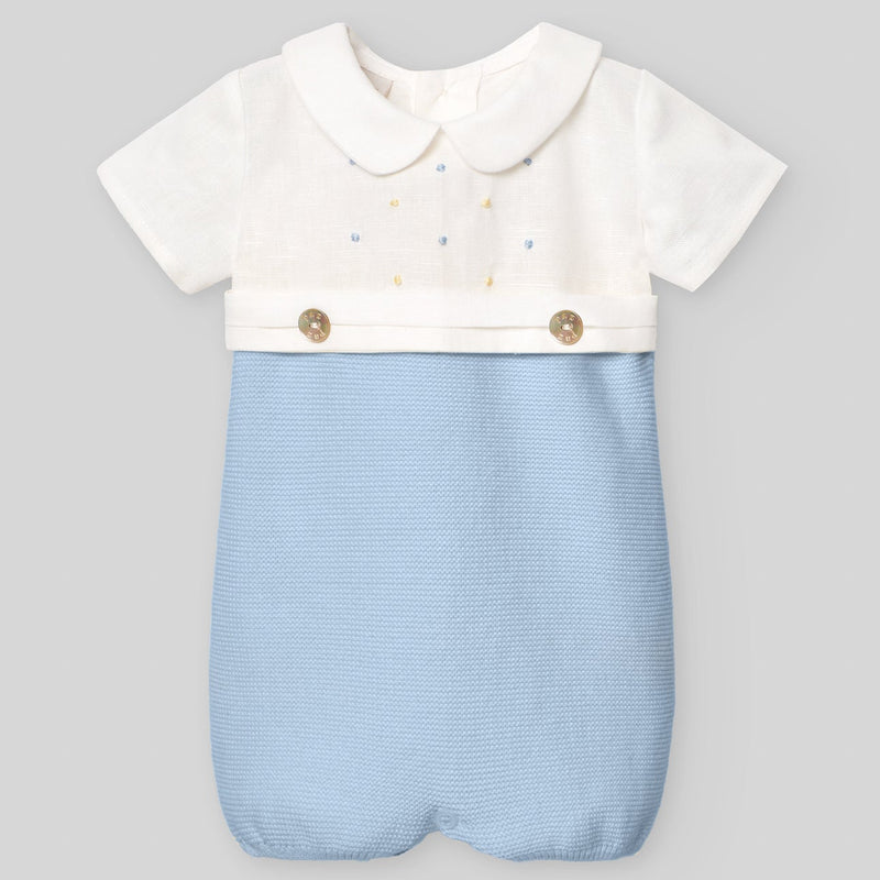 BOMBACHO PUNTO TELA "BICO" AZUL CIELO NIÑO BEBE DE 3M-9M