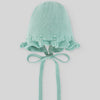 GORRO PUNTO VERDE AGUA "BICO" NIÑA BEBE DE 3M-12M