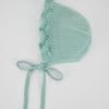 GORRO PUNTO VERDE AGUA "BICO" NIÑA BEBE DE 3M-12M