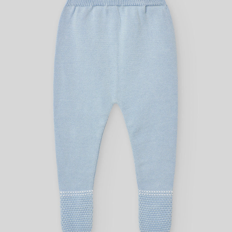 CONJUNTO PUNTO AZUL CIELO "PAZ" NIÑO BEBE DE 0M-3M