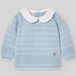 CONJUNTO PUNTO AZUL CIELO "PAZ" NIÑO BEBE DE 0M-3M