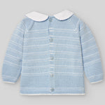 CONJUNTO PUNTO AZUL CIELO "PAZ" NIÑO BEBE DE 0M-3M