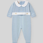 MAMELUCO PUNTO CON PIE "PAZ" NIÑO BEBE DE 1M-6M