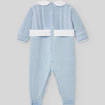 MAMELUCO PUNTO CON PIE "PAZ" NIÑO BEBE DE 1M-6M