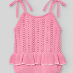 RANITA PUNTO ROSA CHICLE "CLAVEL" NIÑA BEBE DE 3M-12M