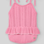 RANITA PUNTO ROSA CHICLE "CLAVEL" NIÑA BEBE DE 3M-12M