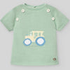 CONJUNTO PUNTO TRACTOR "GRANJA" VERDE AGAVE NIÑO BEBE