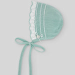 GORRO PUNTO VERDE AGUA EIDO NIÑA BEBE DE 3M-12M