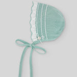 GORRO PUNTO VERDE AGUA EIDO NIÑA BEBE DE 3M-12M