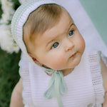 GORRO PUNTO VERDE AGUA "EIDO" NIÑA BEBE DE 3M-12M