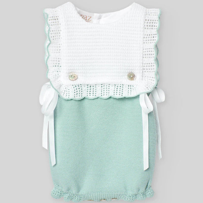 RANITA PUNTO VERDE AGUA "EIDO" NIÑA BEBE DE 3M-9M
