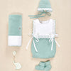 RANITA PUNTO VERDE AGUA "EIDO" NIÑA BEBE DE 3M-9M