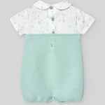 BOMBACHO PUNTO TELA "EIDO" VERDE AGUA NIÑO BEBE 1M-3M