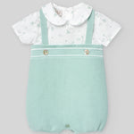 BOMBACHO PUNTO TELA "EIDO" VERDE AGUA NIÑO BEBE 1M-3M