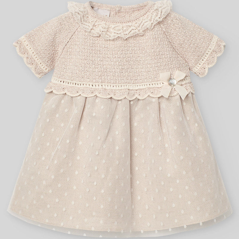 VESTIDO PUNTO TELA PLUMETI NIÑA BEBE DE 6M-18M