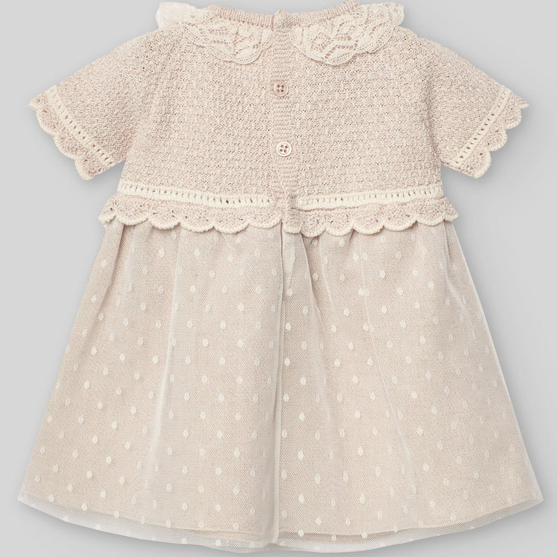 VESTIDO PUNTO TELA PLUMETI NIÑA BEBE DE 6M-18M