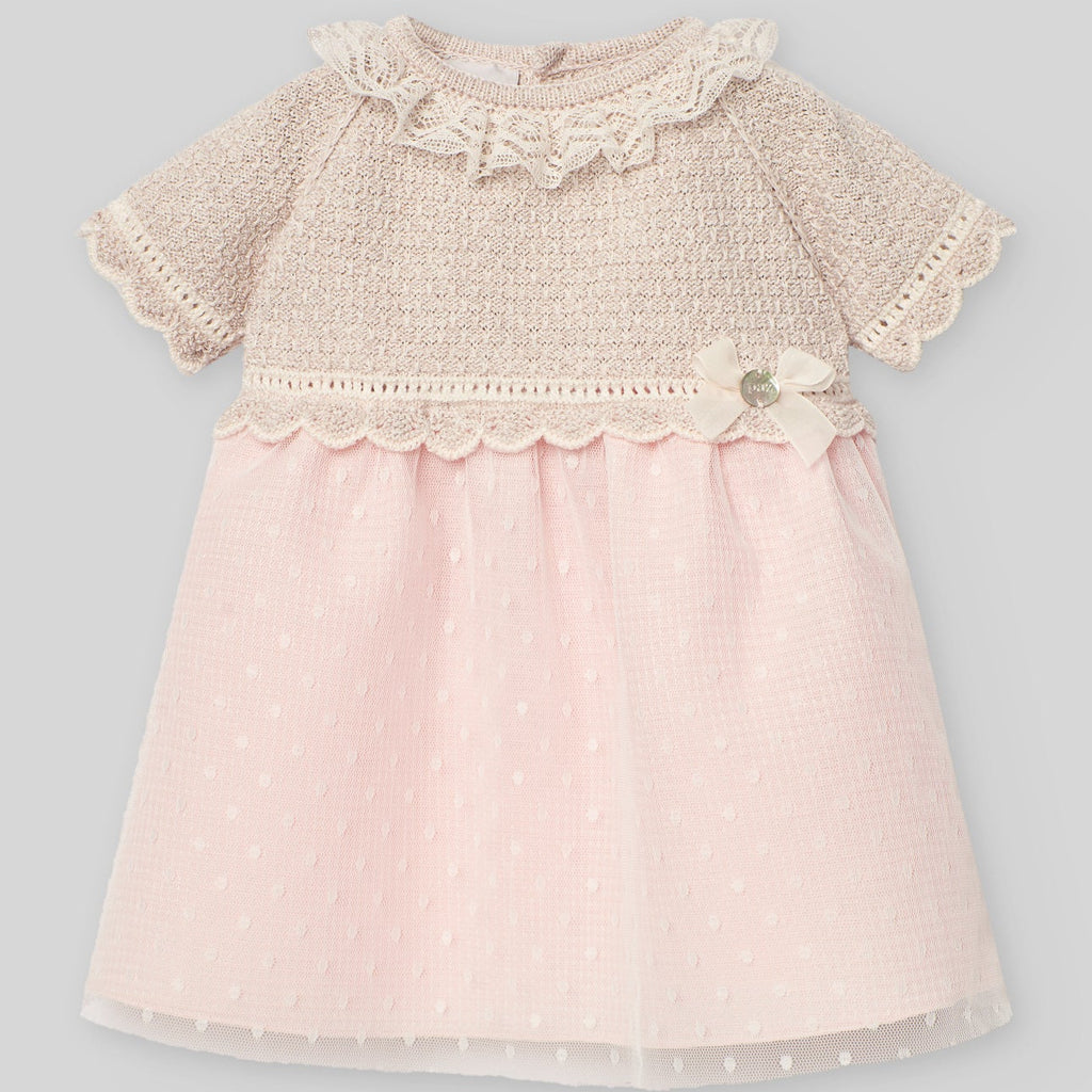VESTIDO PUNTO TELA PLUMETI NIÑA BEBE DE 6M-18M